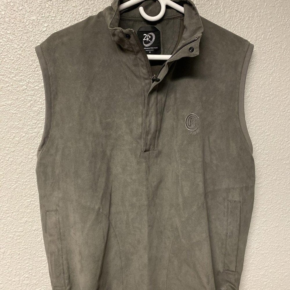 Zero Restriction Vest Mens Medium Suede Golf Performance Sleeveless Vest